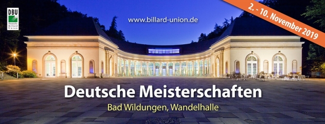 DM 2019 - Deutsches Billardfest um 36 Meistertitel