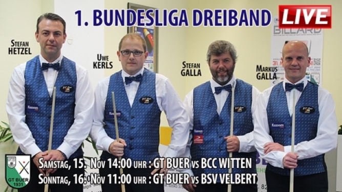 Dreiband Bundesliga LIVE aus Herten