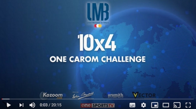 UMB veranstaltet drei weitere OneCarom Turniere mit 24 Topspielern