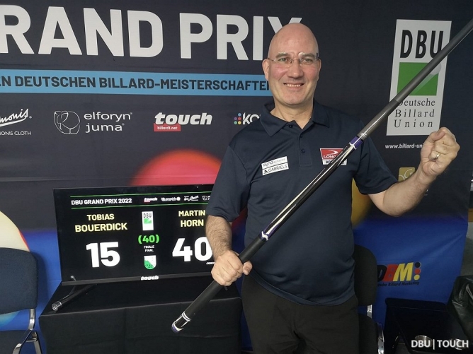 Martin Horn gewinnt German Grand Prix Dreiband in Herten